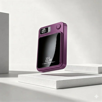 MagBoost EverCharge 20K front view in purple with smart battery display.